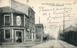 Villemomble ou Villemonble - Rue de Bondy et le Caf� Aristide en 1930