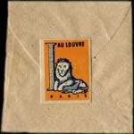 Timbre-monnaie Au Louvre Paris - 25 centimes bleu sous pochette - avers