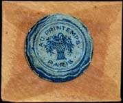 Timbre-monnaie Au Printemps - Paris - 5 centimes orange sous pochette - avers