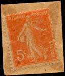 Timbre-monnaie Au Printemps - Paris - 5 centimes orange sous pochette - revers