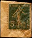 Timbre-monnaie Au Printemps - Paris - 5 centimes vert sous pochette - revers exemple 1