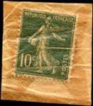 Timbre-monnaie Au Printemps - Paris - 10 centimes vert sous pochette - revers