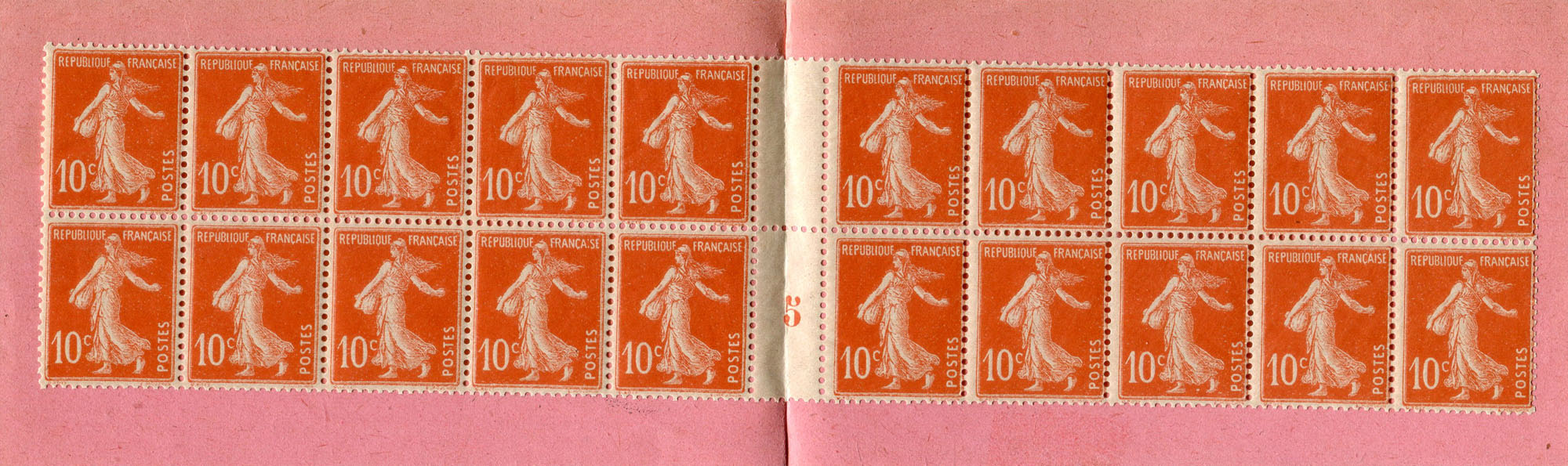 Timbre-monnaie Au Printemps - Carnet vert - 2 francs (20 x 10 centimes) - ouvert - dos
