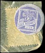 Timbre-monnaie Aux Deux Passages - Lyon - 10 centimes vert type Semeuse sous pochette - avers
