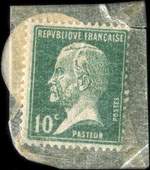 Timbre-monnaie Aux Deux Passages - Lyon - 10 centimes vert type Semeuse sous pochette - revers
