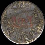 Timbre-monnaie Chicorée V.Groux - H.Eloy successeur - Blendecques - Pas-de-Calais - 5 centimes vert sur fond bleu-noir - avers