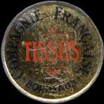 Timbre-monnaie Compagnie Française Tissus - Bordeaux - Gironde - 10 centimes rouge sur fond rouge - avers