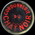 Timbre-monnaie Cordonnerie du Chat Noir - 5 centimes vert sur fond dor� - avers
