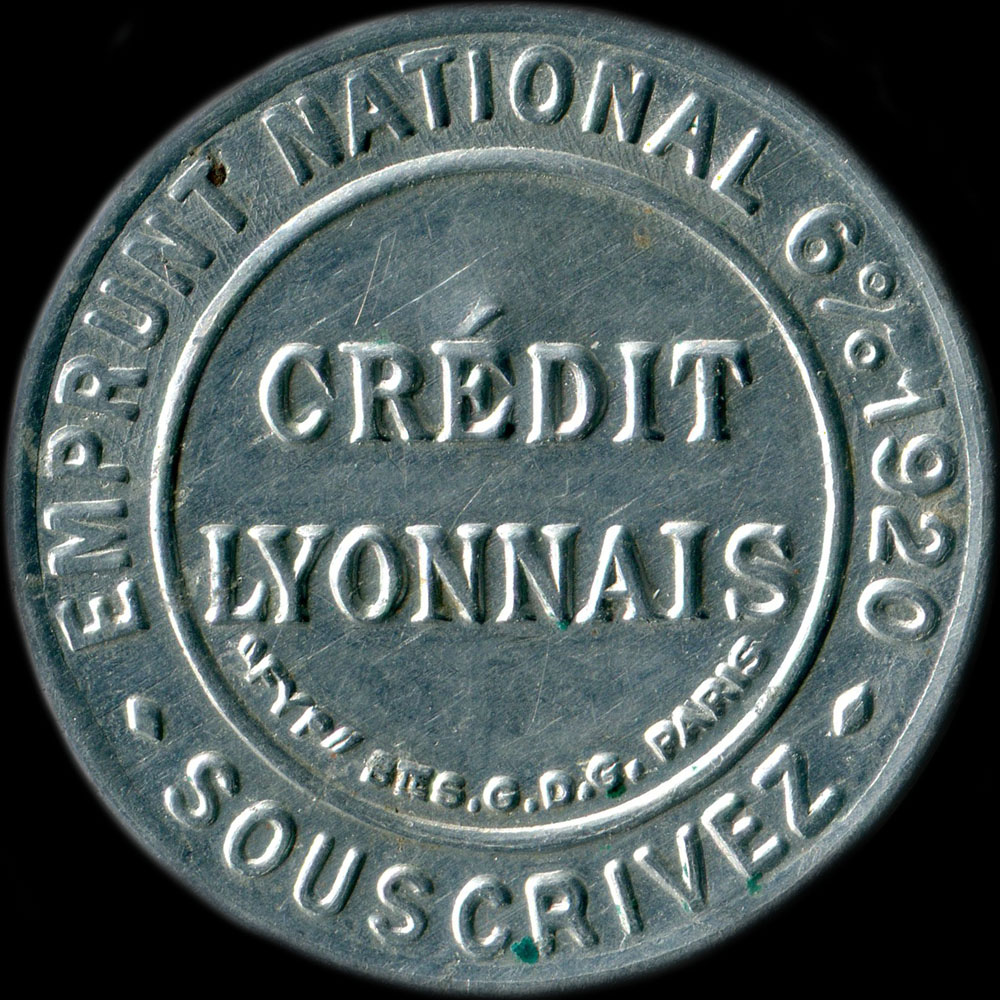 Timbre-monnaie Cr�dit Lyonnais type 2b