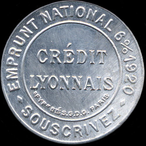 Timbre-monnaie Crédit Lyonnais type 2a