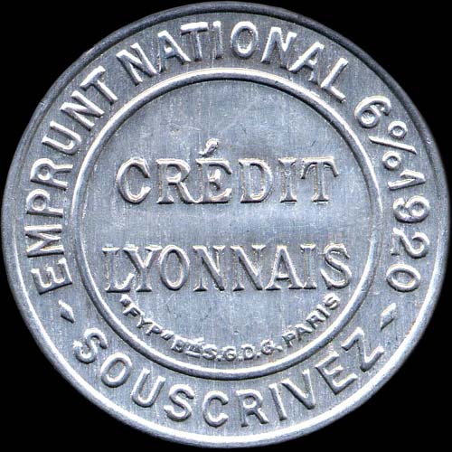 Timbre-monnaie Cr�dit Lyonnais type 4b
