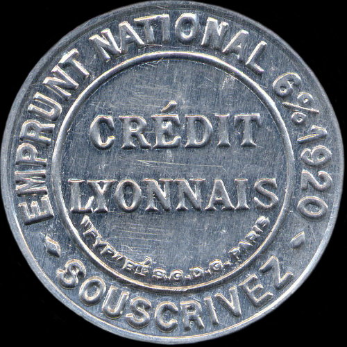 Timbre-monnaie Crédit Lyonnais type 7