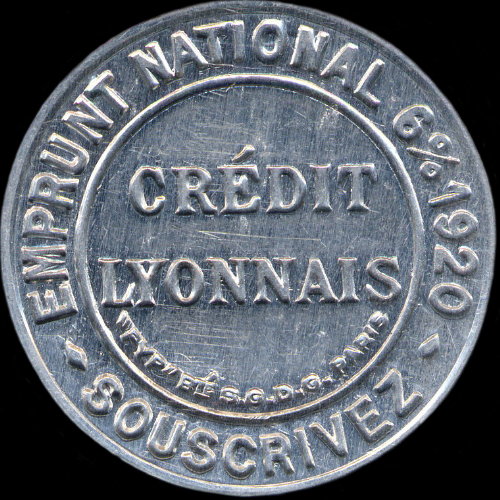 Timbre-monnaie Cr�dit Lyonnais type 7
