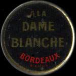 Timbre-monnaie A la Dame Blanche - Bordeaux - 10 centimes rouge sur fond rouge - avers