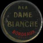 Timbre-monnaie A la Dame Blanche - Bordeaux - 15 centimes vert ligné sur fond rouge - avers
