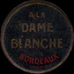 Timbre-monnaie A la Dame Blanche - Bordeaux - 25 centimes bleu sur rouge - avers