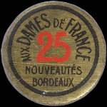Timbre-monnaie Dames de France Bordeaux