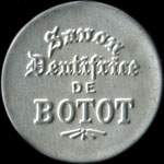 Timbre-monnaie Dentifrice de Botot type 3 - Laboratoire Blendapharm - Levallois-Perret - 10 centimes rouge sur fond noir - avers