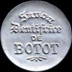 Timbre-monnaie Dentifrice de Botot type 3 - Laboratoire Blendapharm - Levallois-Perret - 10 centimes rouge sur fond bleu - avers