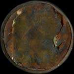 Timbre-monnaie Galeries de France - 5 centimes vert sur fond rouge - revers