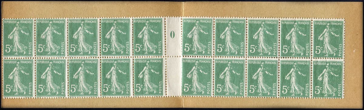 Timbre-monnaie Grands Magasins de la Samaritaine - Paris - carnet de 1 francs en 20 x 5 centimes