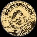 Timbre-monnaie Grison Crème - 15 centimes vert ligné sur fond doré - avers