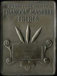 M�daille Industrie Laini�re Tourcoing - Etablissements Fran�ois Masurel Fr�res - LAMARCO Ernest 1957 - revers