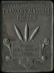 M�daille Industrie Laini�re Tourcoing - Etablissements Fran�ois Masurel Fr�res - Anicet LELIEVRE 1954 - revers