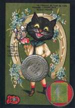 Exemple 101 de carte postale sign�e Jacques Lardie dit Jihel utilisant le timbre-monnaie comme illustration