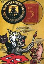 Exemple 103 de carte postale sign�e Jacques Lardie dit Jihel utilisant le timbre-monnaie comme illustration