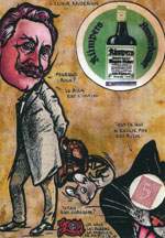 Exemple 107 de carte postale sign�e Jacques Lardie dit Jihel utilisant le timbre-monnaie comme illustration