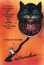 Exemple 1073 de carte postale sign�e Jacques Lardie dit Jihel ou JL utilisant le timbre-monnaie Cordonnerie du Chat Noir comme illustration