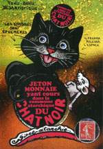 Exemple 1089 de carte postale sign�e Jacques Lardie dit Jihel ou JL utilisant le timbre-monnaie Cordonnerie du Chat Noir comme illustration