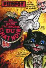 Exemple 1136 de carte postale sign�e Jacques Lardie dit Jihel ou JL utilisant le timbre-monnaie Cordonnerie du Chat Noir comme illustration