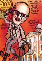 Exemple 1366 de carte postale sign�e Jacques Lardie dit Jihel ou JL utilisant le timbre-monnaie A la Riviera - Nouveaut�s - Nice comme illustration