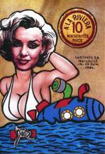 Exemple 1382 de carte postale sign�e Jacques Lardie dit Jihel ou JL utilisant le timbre-monnaie A la Riviera - Nouveaut�s - Nice comme illustration