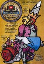 Exemple 141 de carte postale sign�e Jacques Lardie dit Jihel utilisant le timbre-monnaie comme illustration