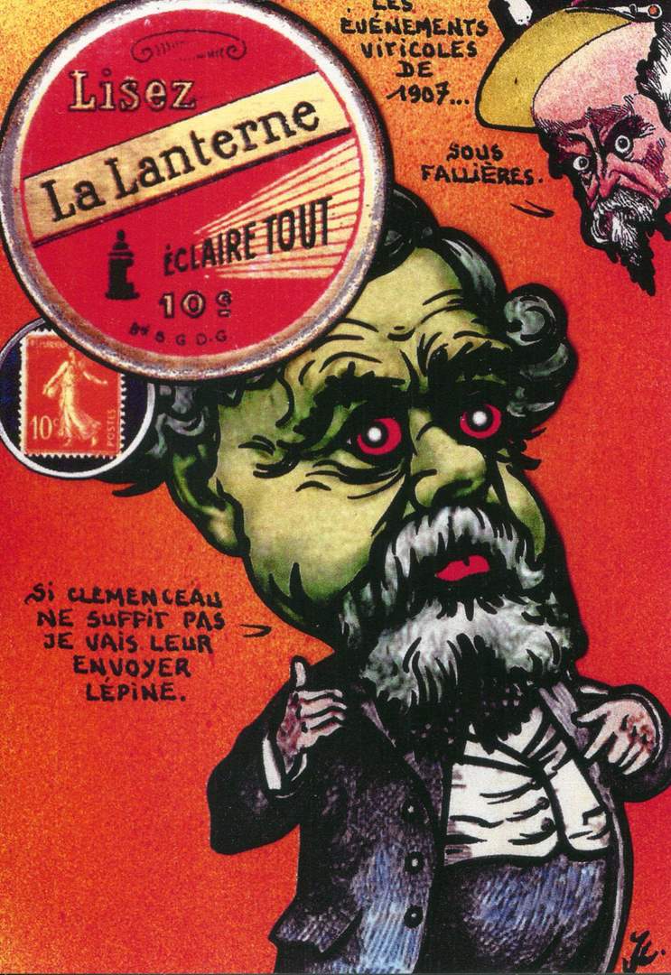 Exemple 1428 de carte postale sign�e Jacques Lardie dit Jihel utilisant le timbre-monnaie Lisez - La Lanterne - �claire tout - comme illustration