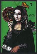 Exemple 164 de carte postale sign�e Jacques Lardie dit Jihel ou JL utilisant le timbre-monnaie Nougat Chabert & Guillot comme illustration