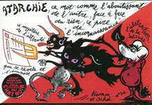 Exemple 1690 de carte postale sign�e Jacques Lardie dit Jihel ou JL utilisant le timbre-monnaie Cordonnerie du Chat Noir comme illustration