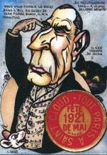 Exemple 183 de carte postale sign�e Jacques Lardie dit Jihel utilisant le timbre-monnaie comme illustration