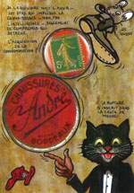 Exemple 19 de carte postale sign�e Jacques Lardie dit Jihel utilisant le timbre-monnaie comme illustration