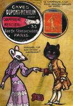 Exemple 209 de carte postale signée Jacques Lardie dit Jihel utilisant le timbre-monnaie comme illustration