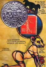 Exemple 214 de carte postale signée Jacques Lardie dit Jihel utilisant le timbre-monnaie comme illustration