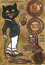 Exemple 22 de carte postale sign�e Jacques Lardie dit Jihel utilisant le timbre-monnaie comme illustration