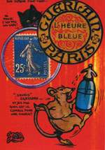 Exemple 225 de carte postale signée Jacques Lardie dit Jihel utilisant le timbre-monnaie comme illustration