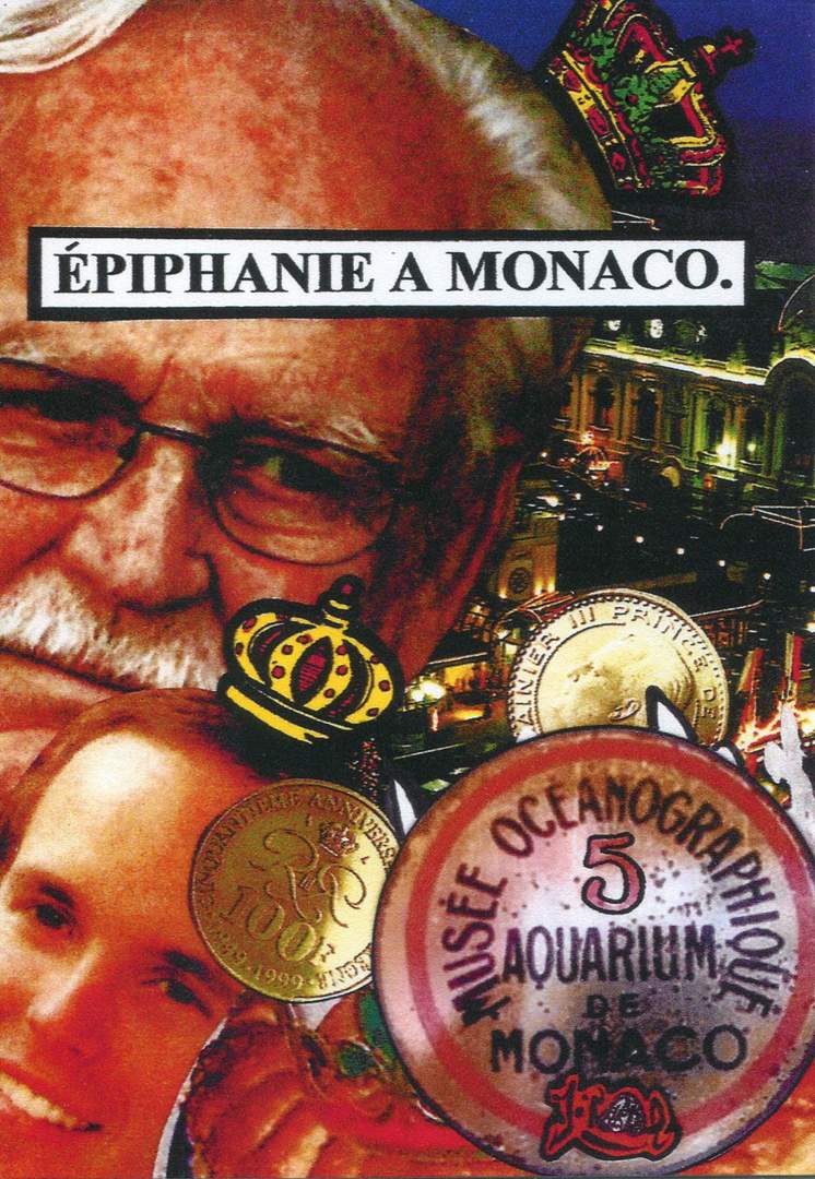 Exemple 250 de carte postale signée Jacques Lardie dit Jihel utilisant le timbre-monnaie Monaco - Musée Océanographique - Aquarium de Monaco - comme illustration