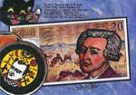 Exemple 255 de carte postale signée Jacques Lardie dit Jihel utilisant le timbre-monnaie comme illustration