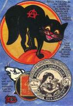 Exemple 275 de carte postale signée Jacques Lardie dit Jihel utilisant le timbre-monnaie comme illustration