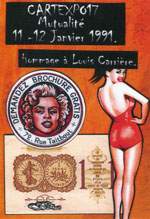 Exemple 281 de carte postale signée Jacques Lardie dit Jihel utilisant le timbre-monnaie comme illustration